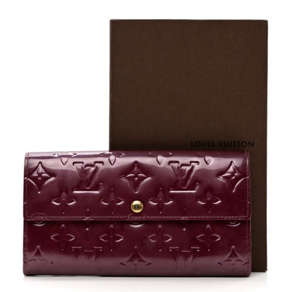 Louis Vuitton Violette Monogram Vernis Porte Feuille Sarah Wallet - Picture 2 of 13